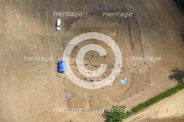 Excavation of Roman villa complex, Rutland, East Midlands, 2022. Creator: Damian Grady.