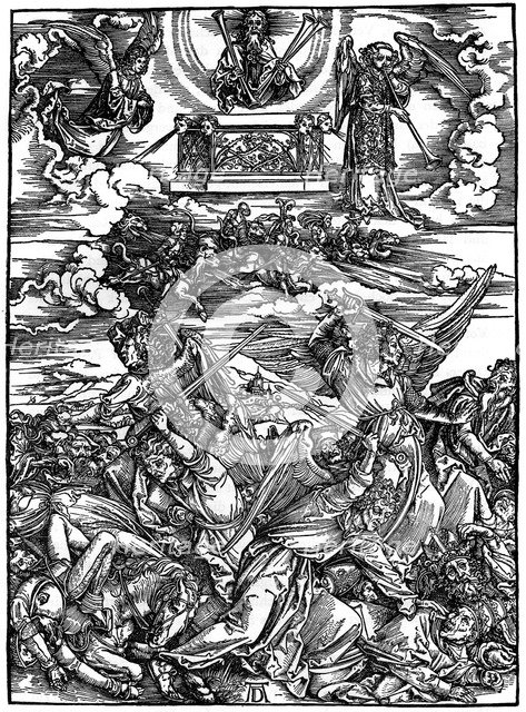 'The Four Vengeful Angels', 1498, (1936). Artist: Albrecht Dürer