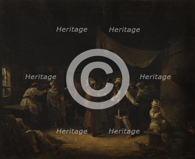 Peasants in an Inn, 1854. Creator: Franciszek Kostrzewski.