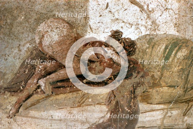 Erotic mural, Pompeii, Italy. Creator: Unknown.