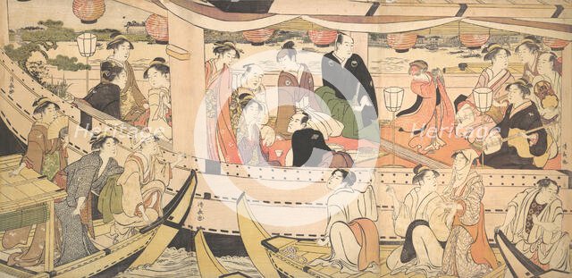Pleasure Boat on the Sumida River, ca. 1788-90. Creator: Torii Kiyonaga.