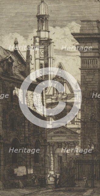 The Church of St. Etienne-du-Mont, Paris, 1852. Creator: Charles Meryon.