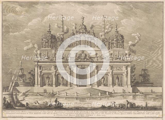 The Prima Macchina for the Chinea of 1765: The Garden of the Hesperides, 1765. Creator: Giuseppe Vasi.