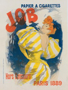 Affiche pour le "Papier à cigarettes Job"., 1889. Creator: Jules Cheret.