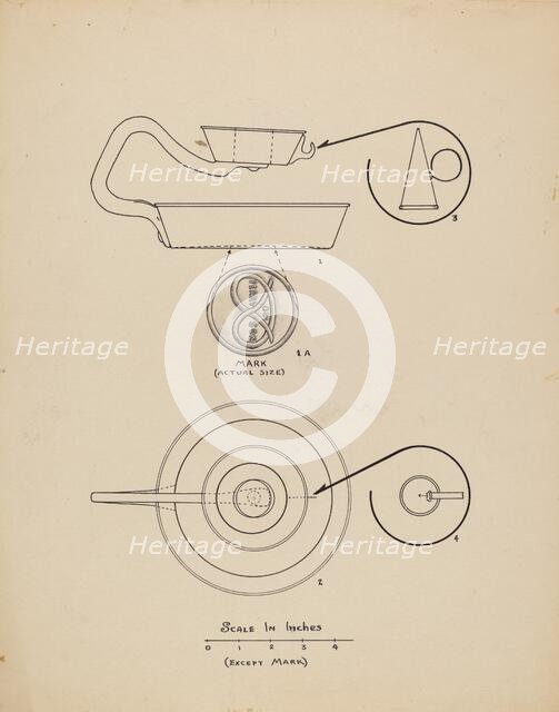 Candlestick with Snuffer, 1935/1942. Creator: Francis Law Durand.