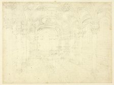 Study for St. Martin's in the Fields, from Microcosm of London, c. 1809. Creator: Augustus Charles Pugin.