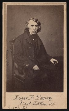 Portrait of Roger Brooke Taney (1777-1864), Before 1864. Creator: Brady's National Photographic Portrait Galleries.