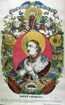 St Charles of Borromeo, 16th century Italian priest, 19th century. Artist: Anon