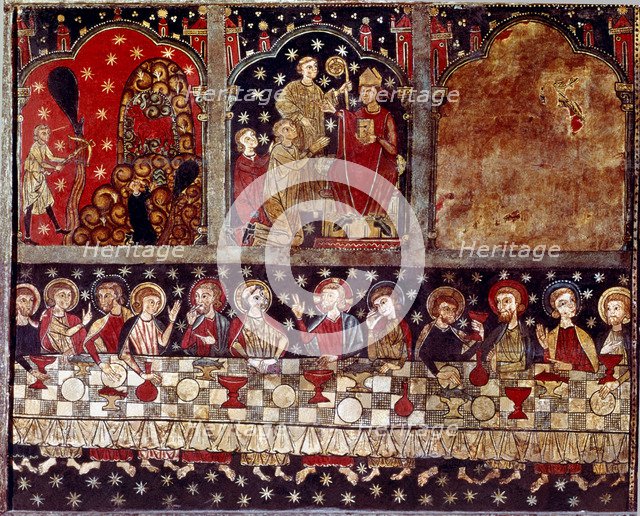 Details on the left side of the front of the altar 'Master of Soriguerola', from the parish of Es…