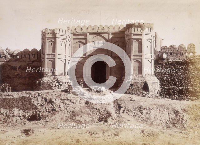 Bala Hissar gate, leading to city of Kabul, Afghanistan, c1879. Creator: Unknown.