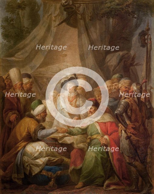 The Treaty of Khotyn, 1621, 1796. Creator: Bacciarelli, Marcello (1731-1818).