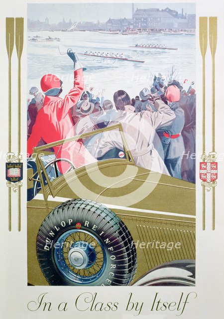 Advert for Dunlop tyres, 1932. Artist: Unknown