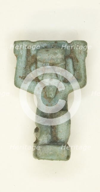 Amulet of the God Shu, Egypt, Third Intermediate Period-Late Period, Dynasty 21-31 (abt 1069-332 BCE Creator: Unknown.