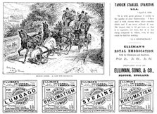 Advertisement for Elliman’s Royal Embrocation, 1890. Creator: Joseph Swain.