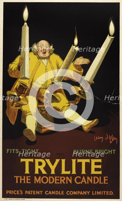 Trylite, the modern candle, 1920s. Creator: D'Ylen, Jean (1886-1938).