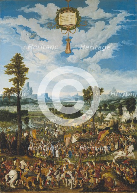 Horatius Cocles Stopping King Porsenna's Army outside Rome.