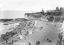 Holidaymakers on the beach at Broadstairs, Kent, 1890-1910. Artist: Unknown
