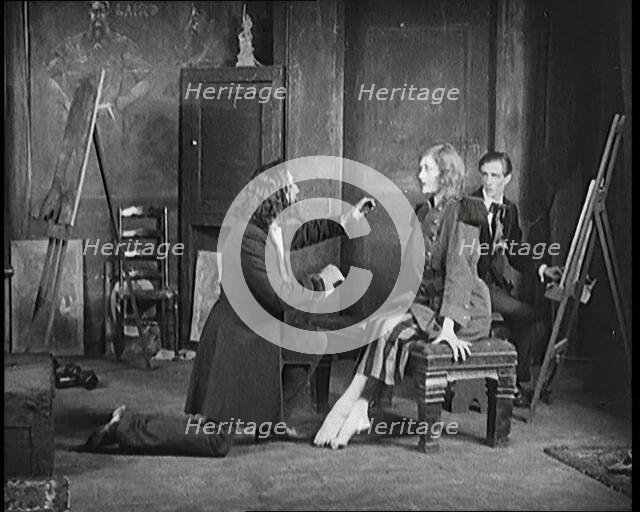 Actors Lyn Harding and Tom Walls Performing in the Play 'Trilby', 1920s. Creator: British Pathe Ltd.