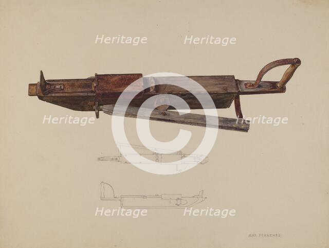 Corn Planter, c. 1938. Creator: Max Fernekes.