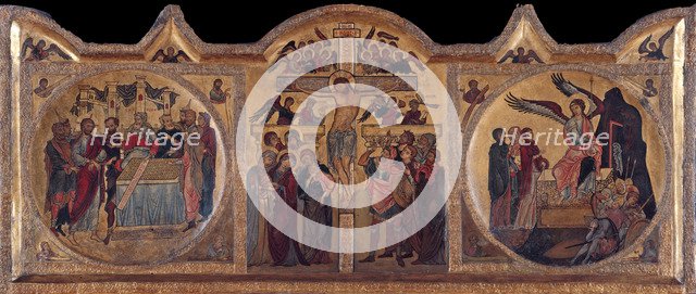Altarpiece with crucifixion from Soest, ca 1240. Artist: Anonymous  