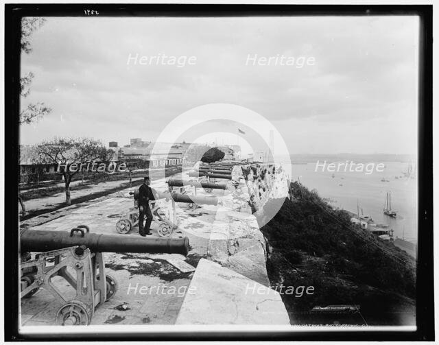 Parapet of Cabanas Castle, Havana, c1900. Creator: Unknown.