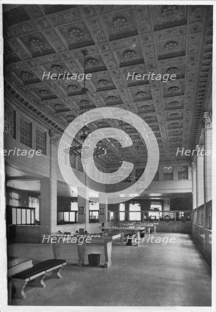 Main Banking Room, Security Bank of Chicago, Illinois, 1926. Artist: Unknown.