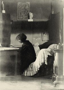 Marthe Donas (1885-1967) at Montparnasse, rue du Départ, 1919. Creator: Anonymous.