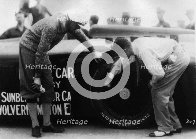 Sunbeam 1000hp World Land speed record attempt at Daytona 1927 Artist: Unknown.