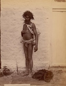 Man in Loincloth with Strands of Beads, 1860s-70s. Creator: Unknown.