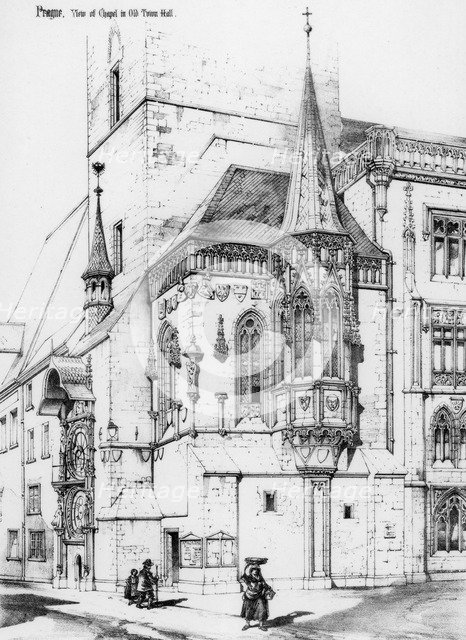 The chapel in the old town hall, Prague, Czech Republic, 19th century.Artist: Richard Norman Shaw