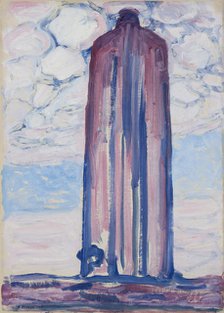 The lighthouse of Westkapelle, 1908. Creator: Mondrian, Piet (1872-1944).