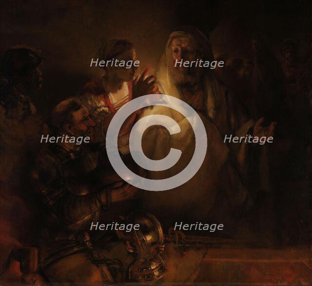 The Denial of St Peter, 1660. Creator: Rembrandt Harmensz van Rijn.