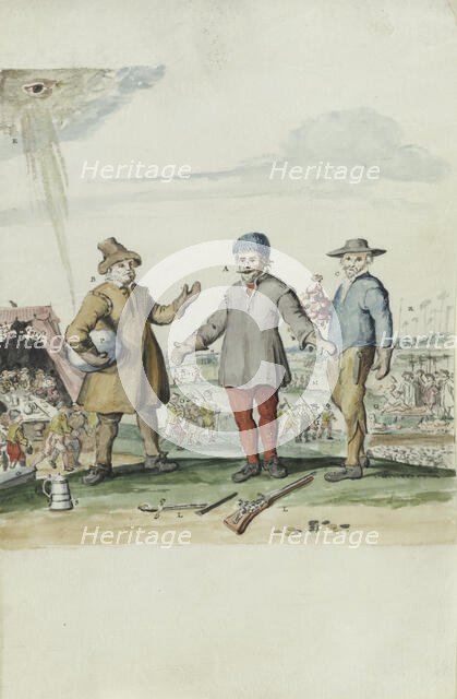 Dialogue between Kees den Boer and the landlord, 1710-1740. Creator: Anon.