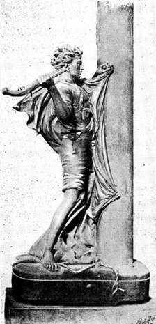 Jack Crawford, the Hero of Camperdown, nailing the flag to the mast, 1890. Creator: Joseph Swain.