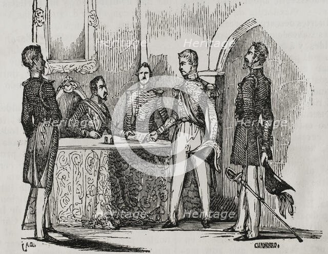 First Carlist War (1833-1840): The Lord Eliot Convention, 1845.  Creator: Chamorro.