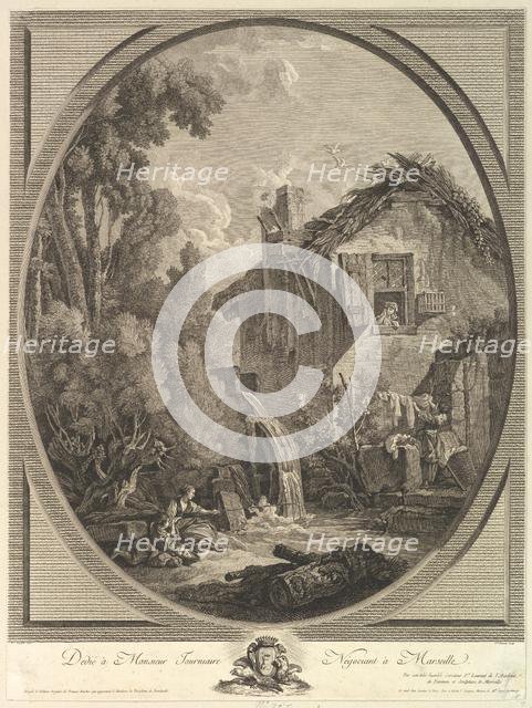 Paysage au Moulin (Windmill Landscape), 18th century. Creator: Pierre Francois Laurent.