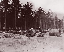 Gabions in Engineers' Camp, Petersburg, 1864. Creator: Tim O'Sullivan.
