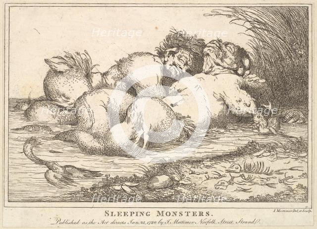 Sleeping Monsters, January 25, 1780. Creator: John Hamilton Mortimer.