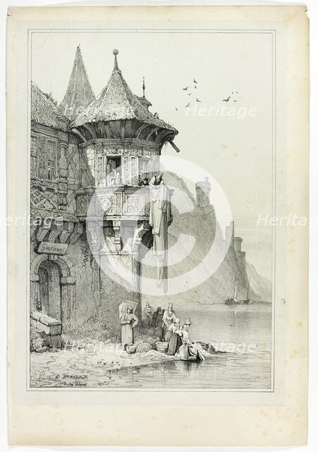 At Braubach on the Rhine, 1833. Creator: Samuel Prout.