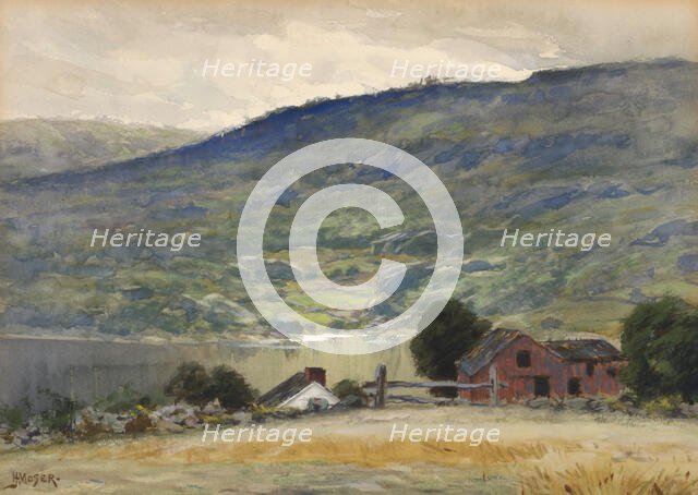 Hill and Lake, late 19th-early 20th century. Creator: James Henry Moser.