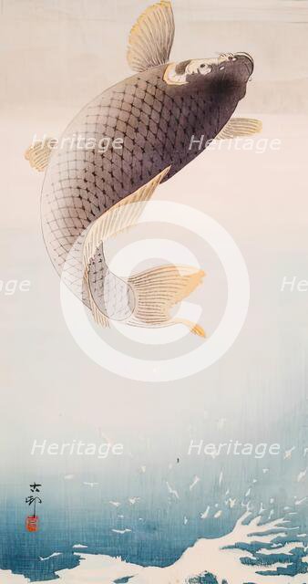 Leaping Carp, c1910. Creator: Ohara Koson.