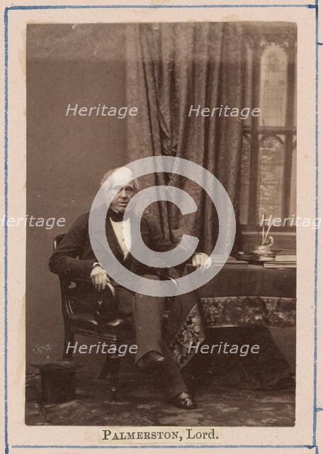 Henry John Temple, 3rd Viscount Palmerston, 1860. Creator: Camille Silvy.