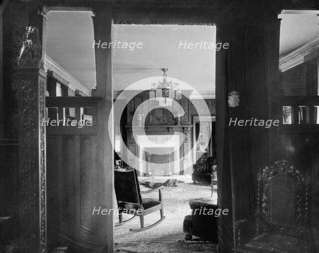Residence of A. Buhl, Iroquois Avenue, hall and parlor, Detroit, Mich., between 1905 and 1915. Creator: Unknown.