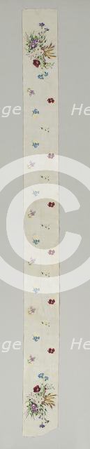 Brocaded Silk Ribbon, 1800s. Creator: Unknown.