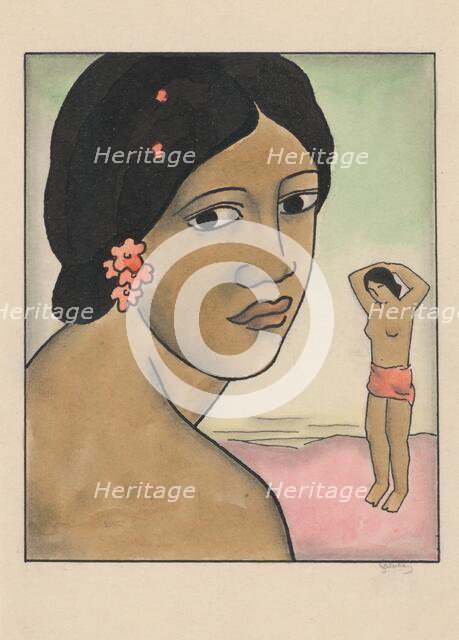 Tahitian Woman, 1920-1930. Creator: Mikulas Galanda.