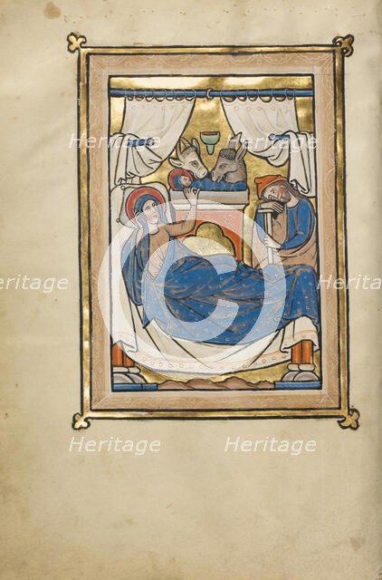 The Nativity; Psalter, mid-1200s. Creator: Unknown.