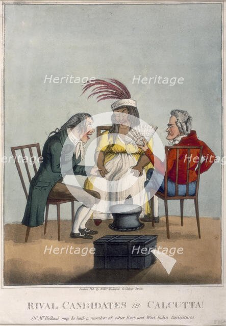 'Rival Candidates in Calcutta', 1813. Creator: James Moffatt.
