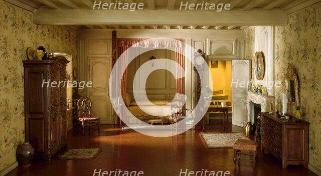 E-22: French Provincial Bedroom of the Louis XV Period, 18th Century, United States, c. 1937. Creator: Narcissa Niblack Thorne.