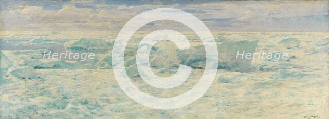 Ice Floes in the Arctic Ocean, 1895. Creator: Otto Sinding.