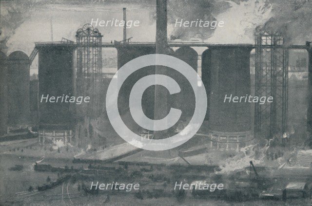 'Blast-Furnaces at Bell Bros.' Iron Works, Middlesborough', 1910. Artist: Unknown.